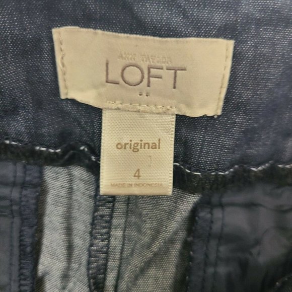 ANN TAYLOR LOFT Blue Original Fit Pants Size 4 - Picture 3 of 5